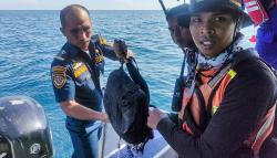 Penampakan Barang Milik Korban Helikopter Jatuh Ditemukan di Perairan Manggar