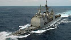 Tegang, China Usir Kapal Perang AS USS Chancellorsville di Laut China Selatan