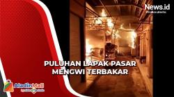Puluhan Kios di Pasar Desa Adat Mengwi Bali Terbakar