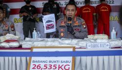 Penyelundupan 26,535 Kg Sabu dari Malaysia