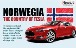 Infografis Norwegia The Country of Tesla
