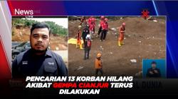 Pencarian 13 Korban Hilang Akibat Gempa Cianjur Terus Dilakukan<