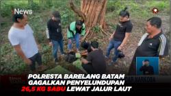 Polresta Barelang Batam Gagalkan Penyelundupan 26,5 Kg Sabu Lewat Jalur Laut