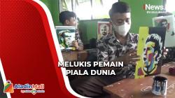 Keren, Siswa SMPN 3 Bandar Batang Lukis Pemain Sepak Bola Terkenal