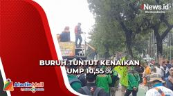Tolak Kenaikan UMP 5,6 Persen, Buruh Geruduk Balai Kota DKI Jakarta