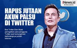 Infografis Elon Musk Bersihkan Jutaan Akun Palsu Twitter