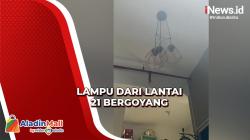 Lampu Bergoyang di Gedung Kawasan Pancoran akibat Gempa Garut