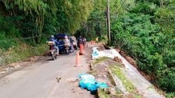 Tebing Objek Wisata Curug Pelangi KBB Longsor Lagi seusai Diguyur Hujan Deras<