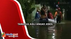 Banjir Rendam Ratusan Rumah di Ciputat Akibat Tanggul Jebol