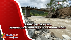 Begini Kondisi Jembatan Ambruk Usai Diterjang Banjir di Banjarnegara