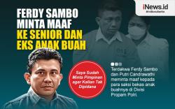 Infografis Ferdy Sambo Minta Maaf Mantan Anak Buah Terseret Kasus Brigadir J