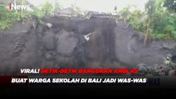 Viral! Detik-detik Bangunan Amblas Buat Warga Sekolah di Bali Jadi Was-was