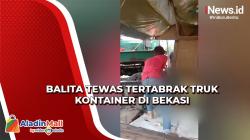 Balita Tewas Tertabrak dan Terjepit Truk Kontainer di Bekasi