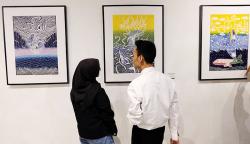 Pameran Seni Kaligrafi Teknik Grafis Cetak Tinggi