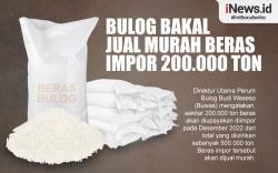 Infografis Bulog Bakal Jual Murah Beras Impor 200.000 Ton