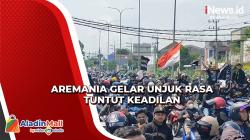 Ratusan Aremania Tuntut Keadilan bagi Korban Tragedi Kanjuruhan