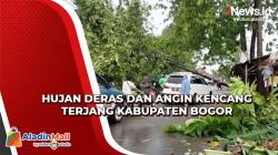 Pohon Tumbang dan Rumah Rusak akibat Hujan Angin di Gunung Putri Bogor