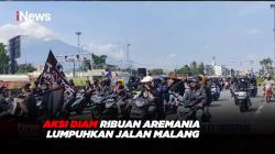 Ribuan Aremania Gelar Aksi Konvoi Hitamkan Malang Raya