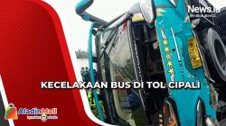 Bus Kecelakaan Tunggal di Tol Cipali, 2 Penumpang Tewas<