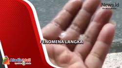 Heboh, Hujan Es Turun di Kota Mataram 