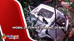 Jatuh ke Jurang, Sopir dan Kernet Terjepit Badan Mobil di Bali