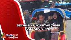 Penarik Becak Bersiap di Benteng Vastenburg untuk Antar Tamu Tasyakuran Kaesang-Erina