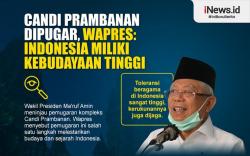 Infografis Candi Prambanan Dipugar, Wapres: Indonesia Miliki Kebudayaan Tinggi