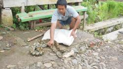Warga Maroko Garut Geger, Ular Piton 3 Meter Muncul di Teras Masjid