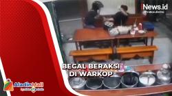 Detik-Detik Begal dengan Sajam Beraksi di Warkop Kemang Timur Terekam CCTV