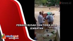 Inilah Detik-Detik Warga Gotong Keranda Jenazah Seberangi Sungai di  Labuhanbatu<
