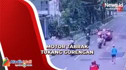 Viral! Motor Seruduk Tukang Gorengan di Bintaro, Korban Luka Bakar