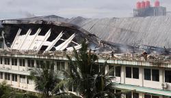 Gedung Universitas Abulyatama Aceh Roboh akibat Kebakaran