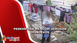 Aksi Perempuan Curi Jemuran di Indekos Mahasiswa di Bukittinggi Terekam CCTV