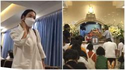 Potret Gisella Anastasia Hadiri Prosesi Kremasi Ayahanda Wijin