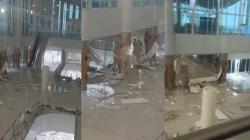 Plafon Bandara Kerjati Majalengka Ambruk akibat Diterpa Puting Beliung<