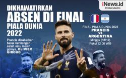 Infografis Olivier Giroud Dikhawatirkan Absen di Final Piala Dunia 2022