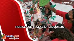 Lomba Bikin Pohon Natal dari Barang Bekas di Sidoarjo Diikuti Puluhan Anak
