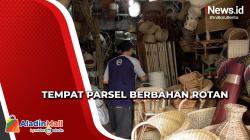 Perajin Tempat Parsel Berbahan Rotan di Medan Kebanjiran Pesanan