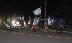 Argentina Juara Piala Dunia 2022, Masyarakat Polman Jalan Kaki 7 KM Rayakan Kemenangan