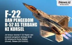 Infografis AS Kirim Jet Tempur F-22 dan Pesawat Pengebom B-52 ke Korsel