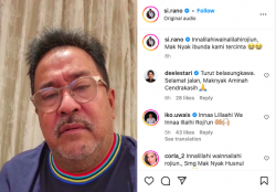 Artis Lawas Aminah Cendrakasih Meninggal, Rano Karno Unggah Video Berisi Doa untuk Mak Nyak 