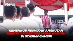 Kemenhub Resmikan Angkutan Kereta Api Periode Mudik Nataru di Stasiun Gambir