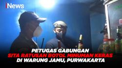 Petugas Gabungan Sita Ratusan Botol Minuman Keras di Warung Jamu, Purwakarta