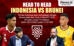 Infografis Head to Head Indonesia Vs Brunei Piala AFF 2022