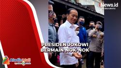 Momen Jokowi Penasaran dan Bermain Nok-Nok di Subang<