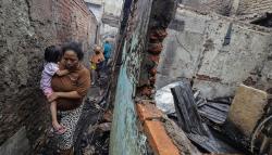 Kondisi Ratusan Rumah Warga Mampang Prapatan Pascakebakaran