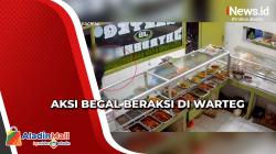 Detik-Detik Begal Nekat Todong Sajam Pria yang Sedang Makan di Warteg