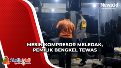 Kompresor Pengisi Angin Tiba-Tiba Meledak, Pemilik Bengkel di Mojokerto Tewas