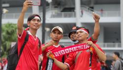 Semangat Suporter Timnas Dukung Indonesia Hadapi Thailand