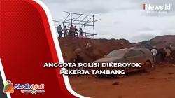 Detik-Detik Anggota Polisi Dikeroyok Pekerja Tambang di Konawe Utara